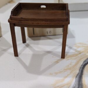 Elegant Brown dollhouse butler's tray table.